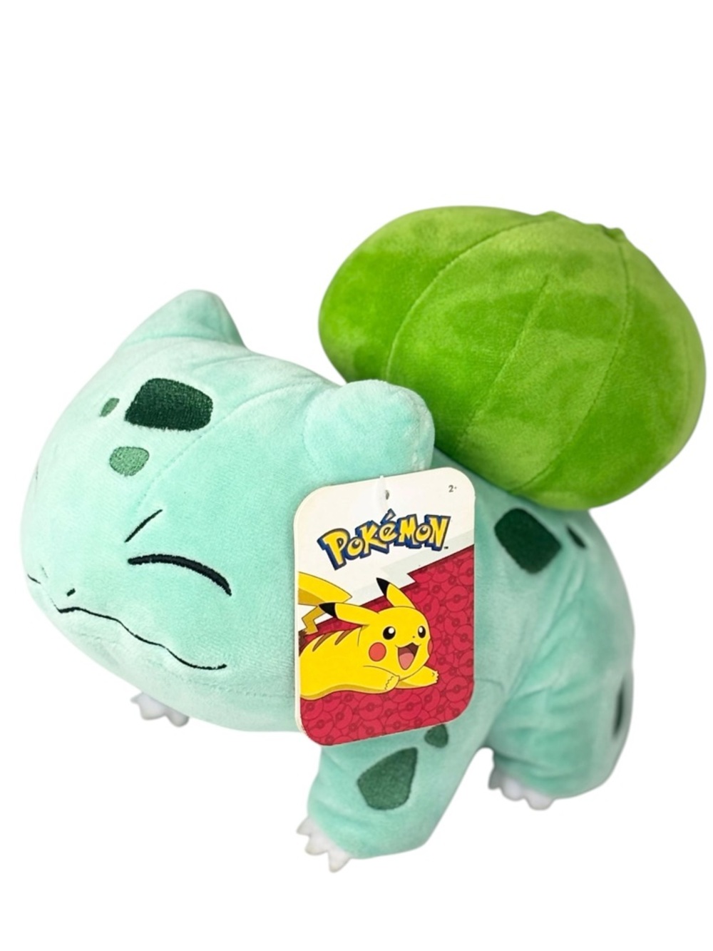 Pokemon Sleeping Bulbasaur Eyes Closed NWT 2024 Jazwares Game Freak 8” Plush